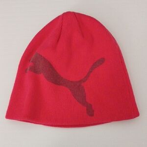 Puma Adults/Youth Orange/Red Beanie Hat Unisex